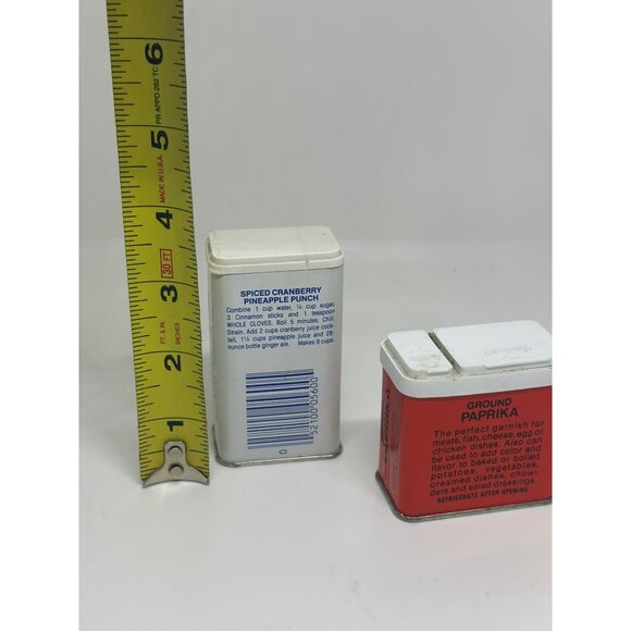 VTG McCormick Whole Cloves & Sunline Ground Paprika Metal Spice Tins PREOWNED - Picture 4 of 4